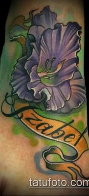 Фото тату гладиолус — пример рисунка — 30052017 — пример — 002 Tattoo gladiolus