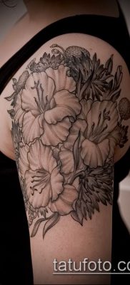 Фото тату гладиолус — пример рисунка — 30052017 — пример — 023 Tattoo gladiolus