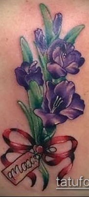 Фото тату гладиолус — пример рисунка — 30052017 — пример — 029 Tattoo gladiolus