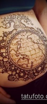 Фото тату глобус — пример рисунка — 26052017 — пример — 004 Tattoo globe