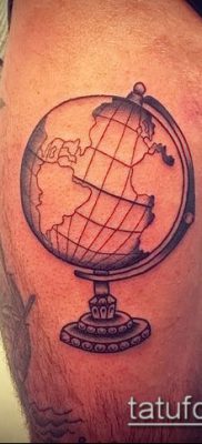 Фото тату глобус — пример рисунка — 26052017 — пример — 034 Tattoo globe