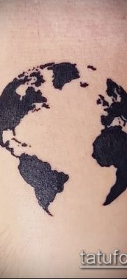 Фото тату глобус — пример рисунка — 26052017 — пример — 062 Tattoo globe