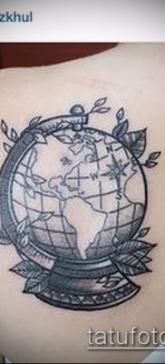 Фото тату глобус — пример рисунка — 26052017 — пример — 065 Tattoo globe