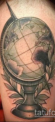 Фото тату глобус — пример рисунка — 26052017 — пример — 086 Tattoo globe