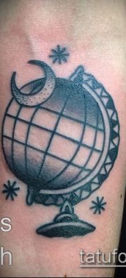 Фото тату глобус — пример рисунка — 26052017 — пример — 094 Tattoo globe