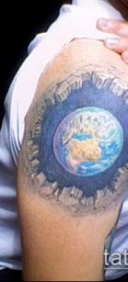 Фото тату глобус — пример рисунка — 26052017 — пример — 109 Tattoo globe