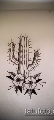 Фото тату кактус — пример рисунка — 27052017 — пример — 002 Tattoo cactus