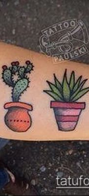 Фото тату кактус — пример рисунка — 27052017 — пример — 022 Tattoo cactus
