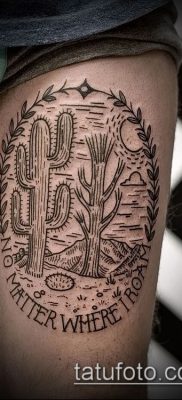Фото тату кактус — пример рисунка — 27052017 — пример — 038 Tattoo cactus