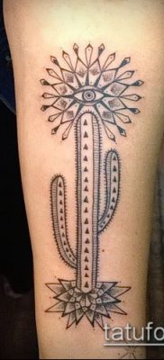 Фото тату кактус — пример рисунка — 27052017 — пример — 040 Tattoo cactus