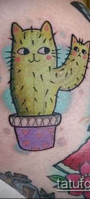 Фото тату кактус — пример рисунка — 27052017 — пример — 044 Tattoo cactus