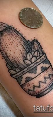 Фото тату кактус — пример рисунка — 27052017 — пример — 056 Tattoo cactus