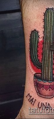 Фото тату кактус — пример рисунка — 27052017 — пример — 058 Tattoo cactus