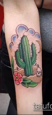 Фото тату кактус — пример рисунка — 27052017 — пример — 061 Tattoo cactus