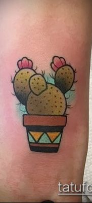 Фото тату кактус — пример рисунка — 27052017 — пример — 062 Tattoo cactus