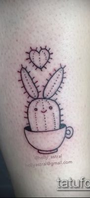 Фото тату кактус — пример рисунка — 27052017 — пример — 082 Tattoo cactus