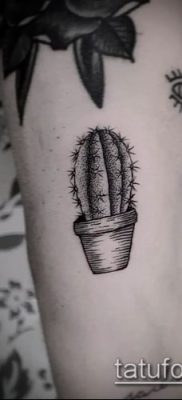Фото тату кактус — пример рисунка — 27052017 — пример — 091 Tattoo cactus