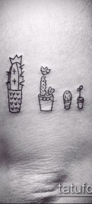 Фото тату кактус — пример рисунка — 27052017 — пример — 114 Tattoo cactus