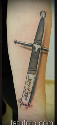 Фото тату клинок оружие — пример рисунка — 27052017 — пример — 028 Tattoo blade weapo