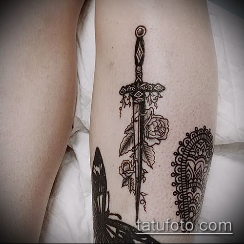 Фото тату клинок оружие - пример рисунка - 27052017 - пример - 068 Tattoo blade weapo