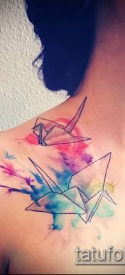 Фото тату оригами (Tattoo origami example) (значение) — пример рисунка — 046 tatufoto.com