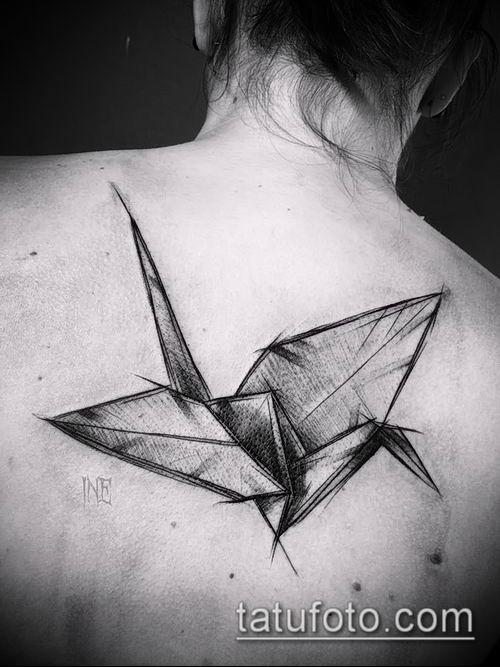 Фото тату оригами (Tattoo origami example) (значение) - пример рисунка - 073 tatufoto.com