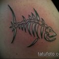 Фото тату скелет рыбы - пример рисунка - 30052017 - пример - 035 Fish skeleton tattoo
