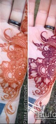 Фото уход за менди (tattoo of henna) (значение) — пример рисунка — 050 tatufoto.com