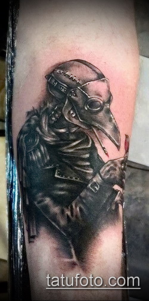Фото тату Чумной доктор 16062017 пример 147 Tattoo Plague Doctor