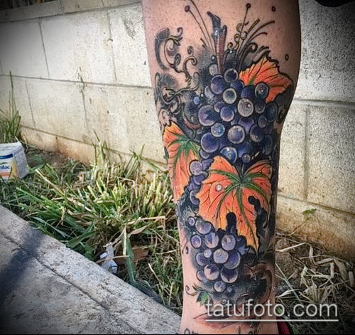 Фото тату виноград 20062017 пример 030 Tattoo