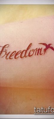 Фото Тату со значением свобода — 01062017 — пример — 012 Freedom tattoo