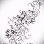 Фото Эскизы тату лотос - 19062017 - пример - 014 Sketches of tattoo lotus - tatufoto.com