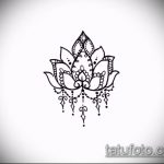 Фото Эскизы тату лотос - 19062017 - пример - 112 Sketches of tattoo lotus - tatufoto.com