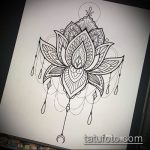 Фото Эскизы тату лотос - 19062017 - пример - 115 Sketches of tattoo lotus - tatufoto.com