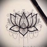 Фото Эскизы тату лотос - 19062017 - пример - 127 Sketches of tattoo lotus - tatufoto.com