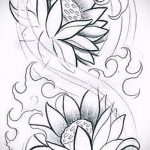 Фото Эскизы тату лотос - 19062017 - пример - 128 Sketches of tattoo lotus - tatufoto.com