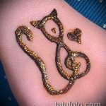 Фото кошка хной - мехенди - 12062017 - пример - 001 Cat henna - mehendi