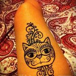 Фото кошка хной - мехенди - 12062017 - пример - 005 Cat henna - mehendi