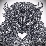 Фото рисунок совы хной мехенди - 04062017 - пример - 002 owl henna.610492263_amdr