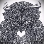 Фото рисунок совы хной мехенди - 04062017 - пример - 002 owl henna.610492263_amdr