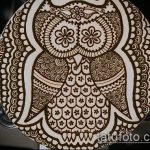 Фото рисунок совы хной мехенди - 04062017 - пример - 006 owl henna
