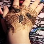 Фото рисунок совы хной мехенди - 04062017 - пример - 011 owl henna