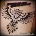 Фото рисунок совы хной мехенди - 04062017 - пример - 015 owl henna