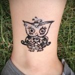 Фото рисунок совы хной мехенди - 04062017 - пример - 018 owl henna