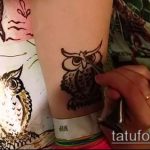 Фото рисунок совы хной мехенди - 04062017 - пример - 029 owl henna