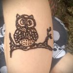 Фото рисунок совы хной мехенди - 04062017 - пример - 030 owl henna