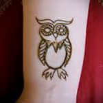 Фото рисунок совы хной мехенди - 04062017 - пример - 032 owl henna