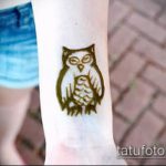 Фото рисунок совы хной мехенди - 04062017 - пример - 036 owl henna
