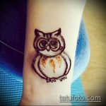 Фото рисунок совы хной мехенди - 04062017 - пример - 038 owl henna