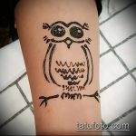 Фото рисунок совы хной мехенди - 04062017 - пример - 046 owl henna